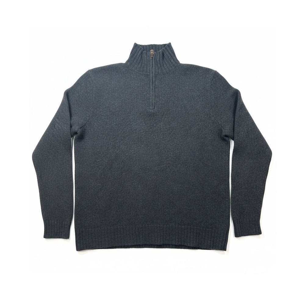 Polo Ralph Lauren Quarter Zip Sweater Charcoal Excellent Large Mens